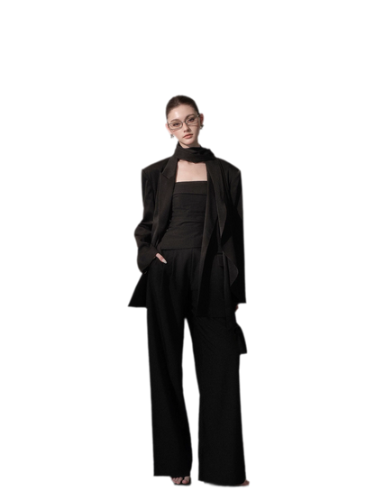 Ruched Strapless Wide-Leg Jumpsuit