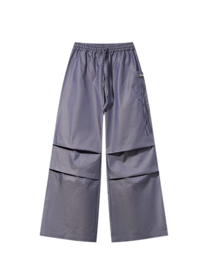 Sculptural Pleated Wide-Leg Trousers