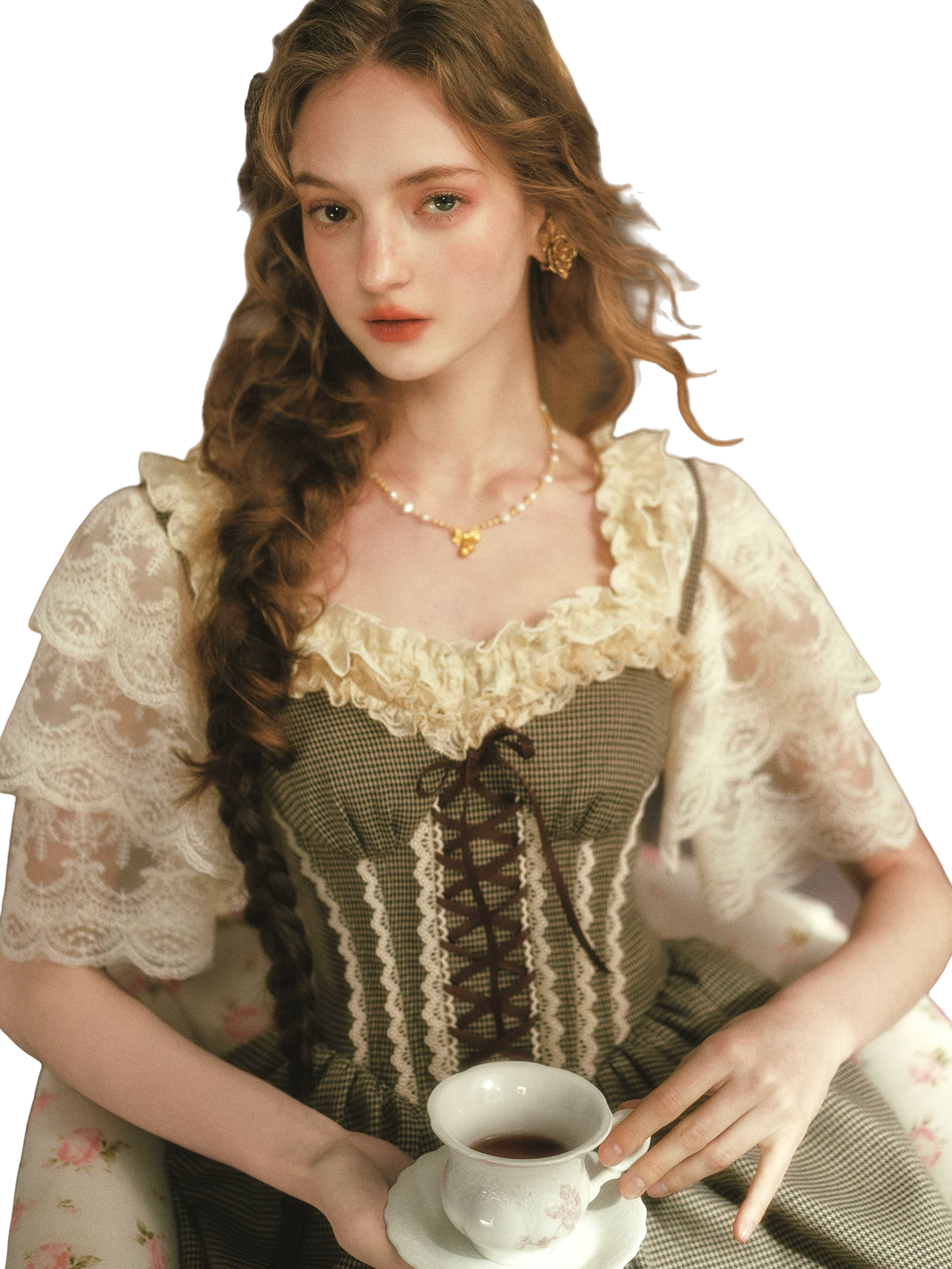 Crown Morning French Soft Lace Top