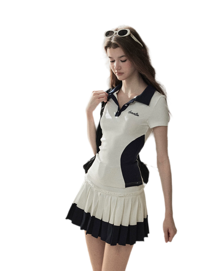 Preppy Knit Skirt Set