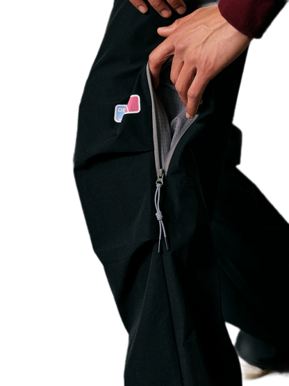 Stretch Contrast Parachute Pants