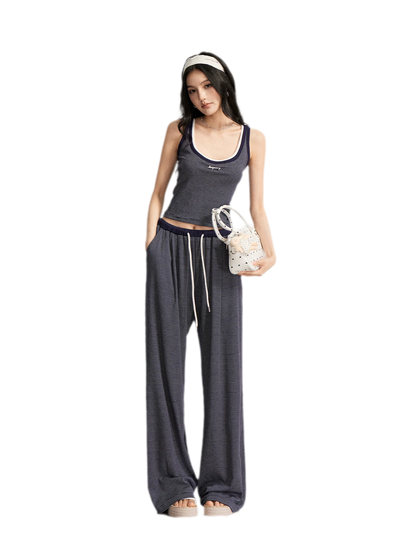 Striped U-Neck Set