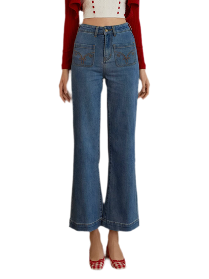 High-Waist Flared Jeans