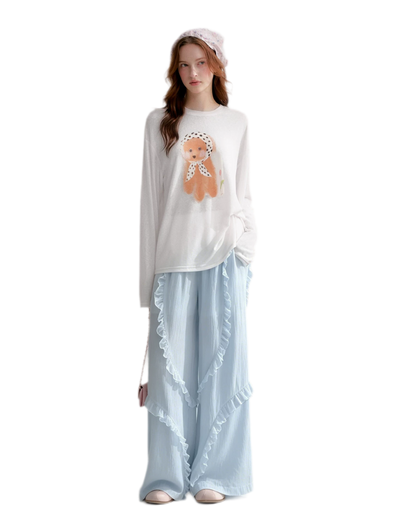 Lyocell Puppy Print Tee