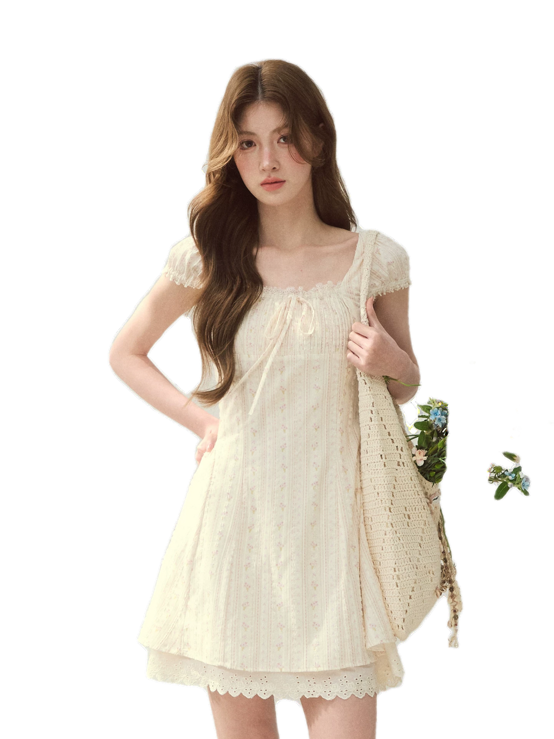 Seine Holiday Floral Dress