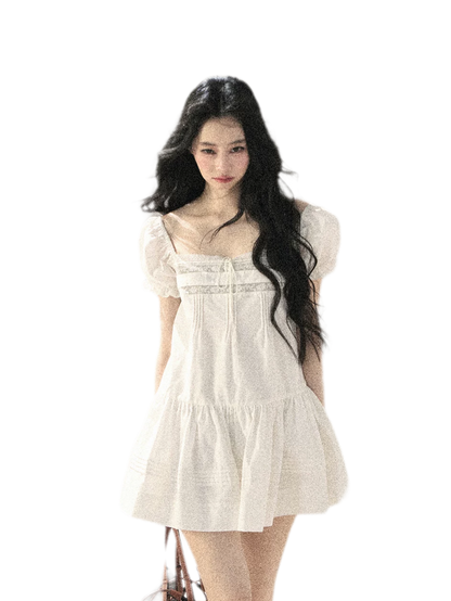 Cloudy Lace Puff Dress