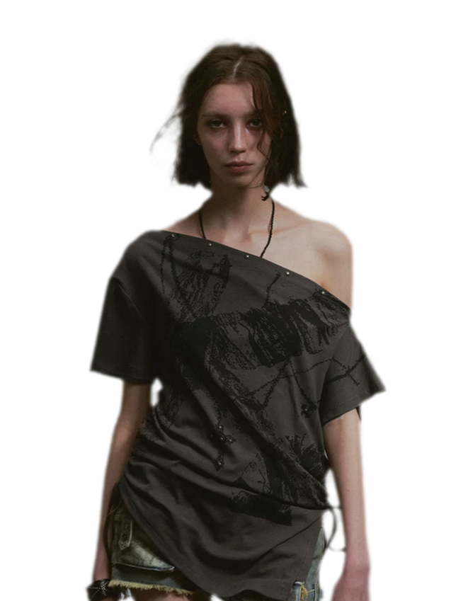 Distressed Punk Shoulder Tee