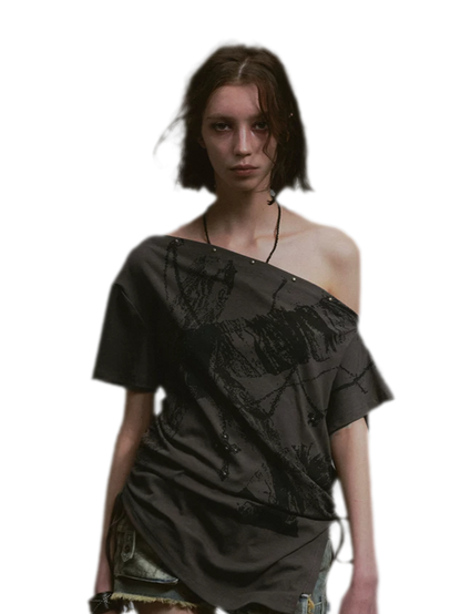 Distressed Punk Shoulder Tee