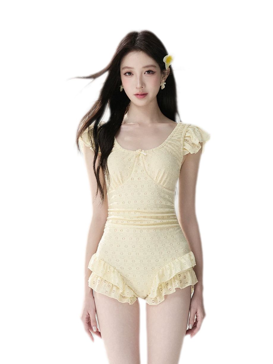 Eyelet Ruffle One-Piece