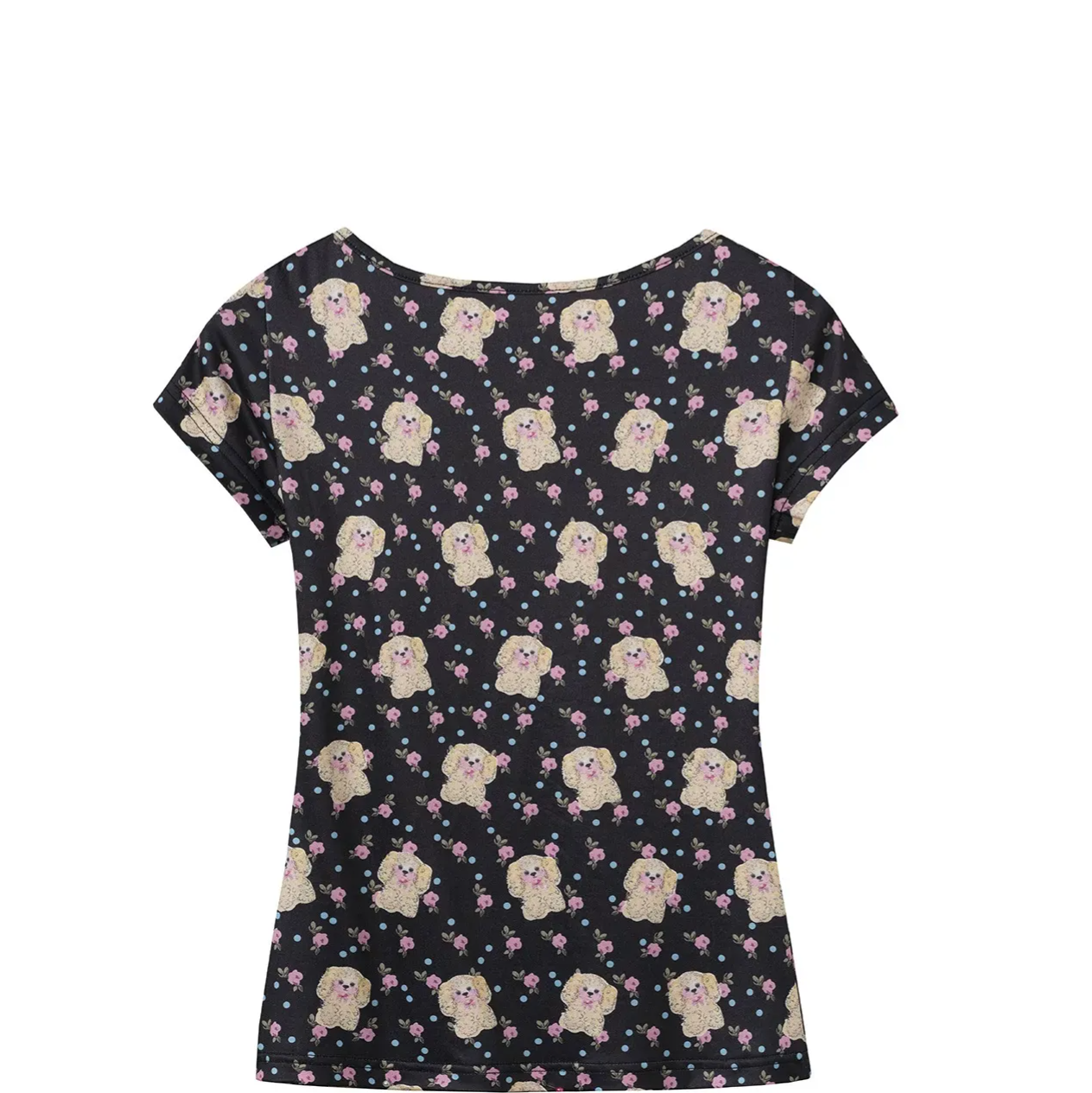 Print Slim V-Neck Tee