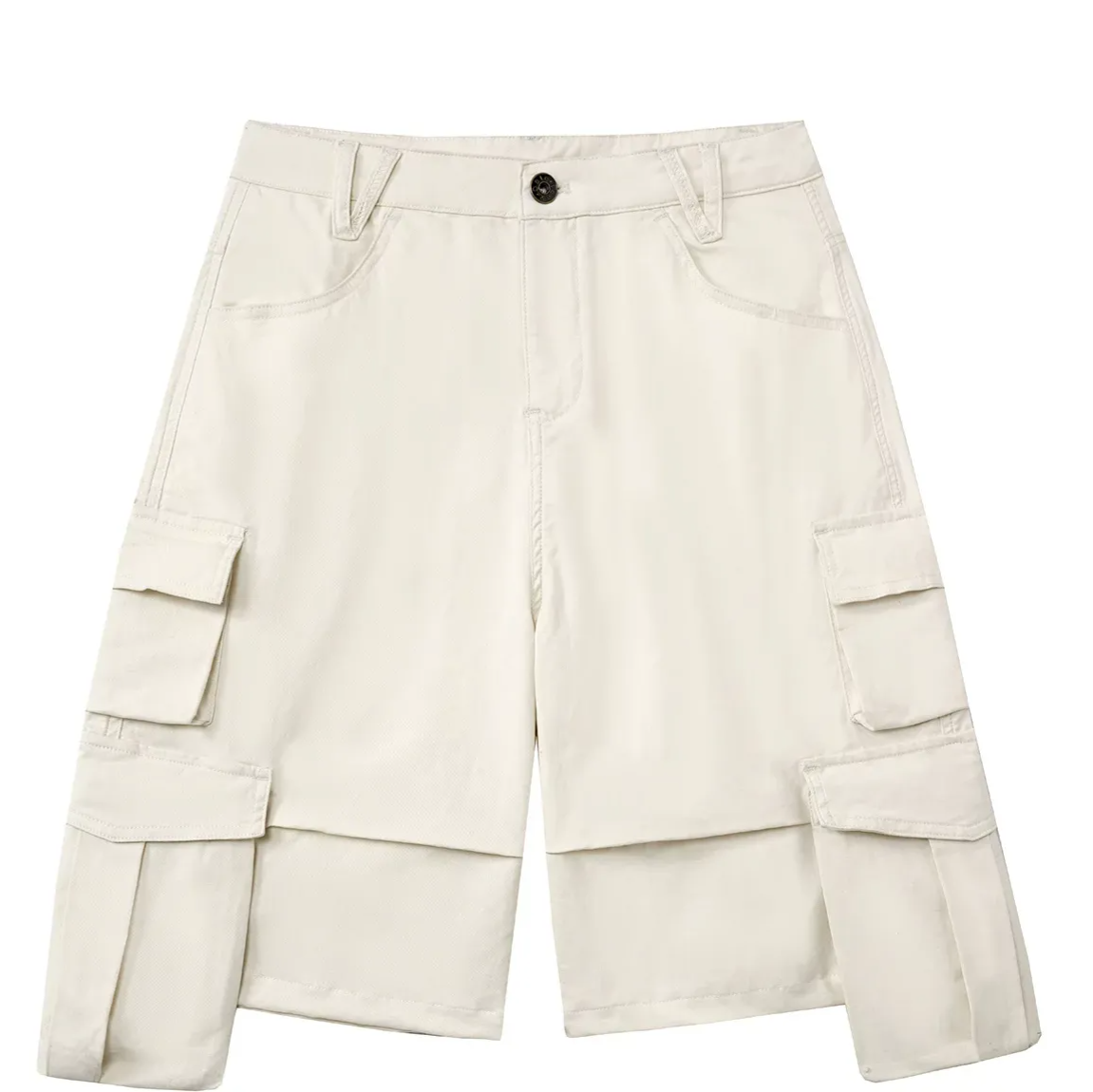 Wide-Leg Cargo Shorts