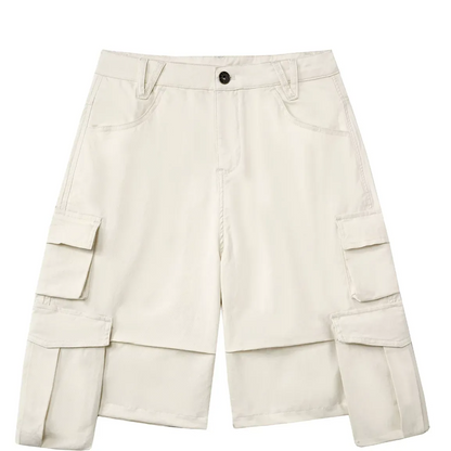 Wide-Leg Cargo Shorts