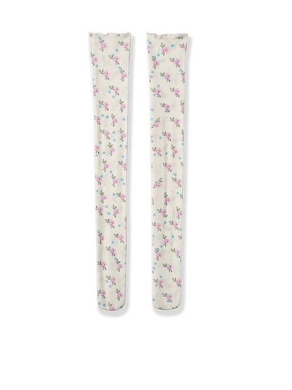 Printed Sheer Knee Socks