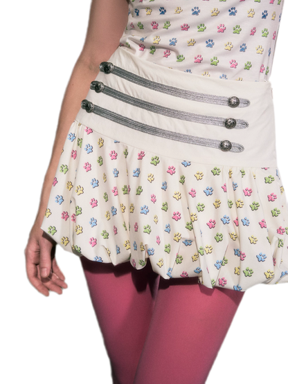 Paw Print Mini Skirt