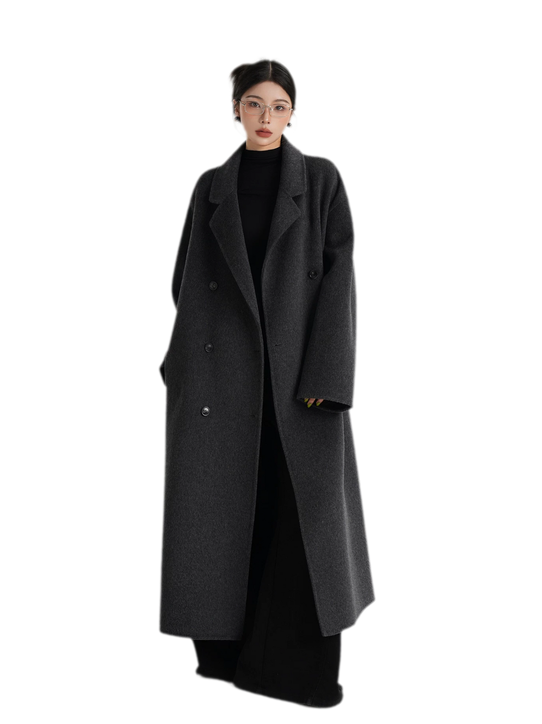 Fuzzy Wool Oversized Long Coat