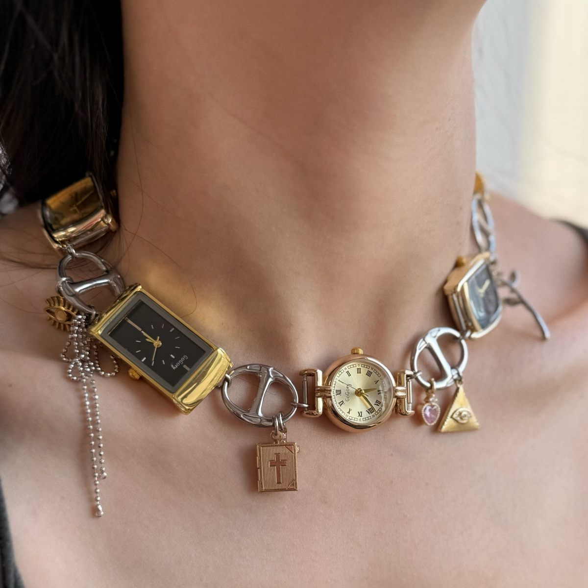 Vintage Layered Watch Choker