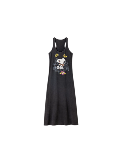 Washed Print Tank Dress