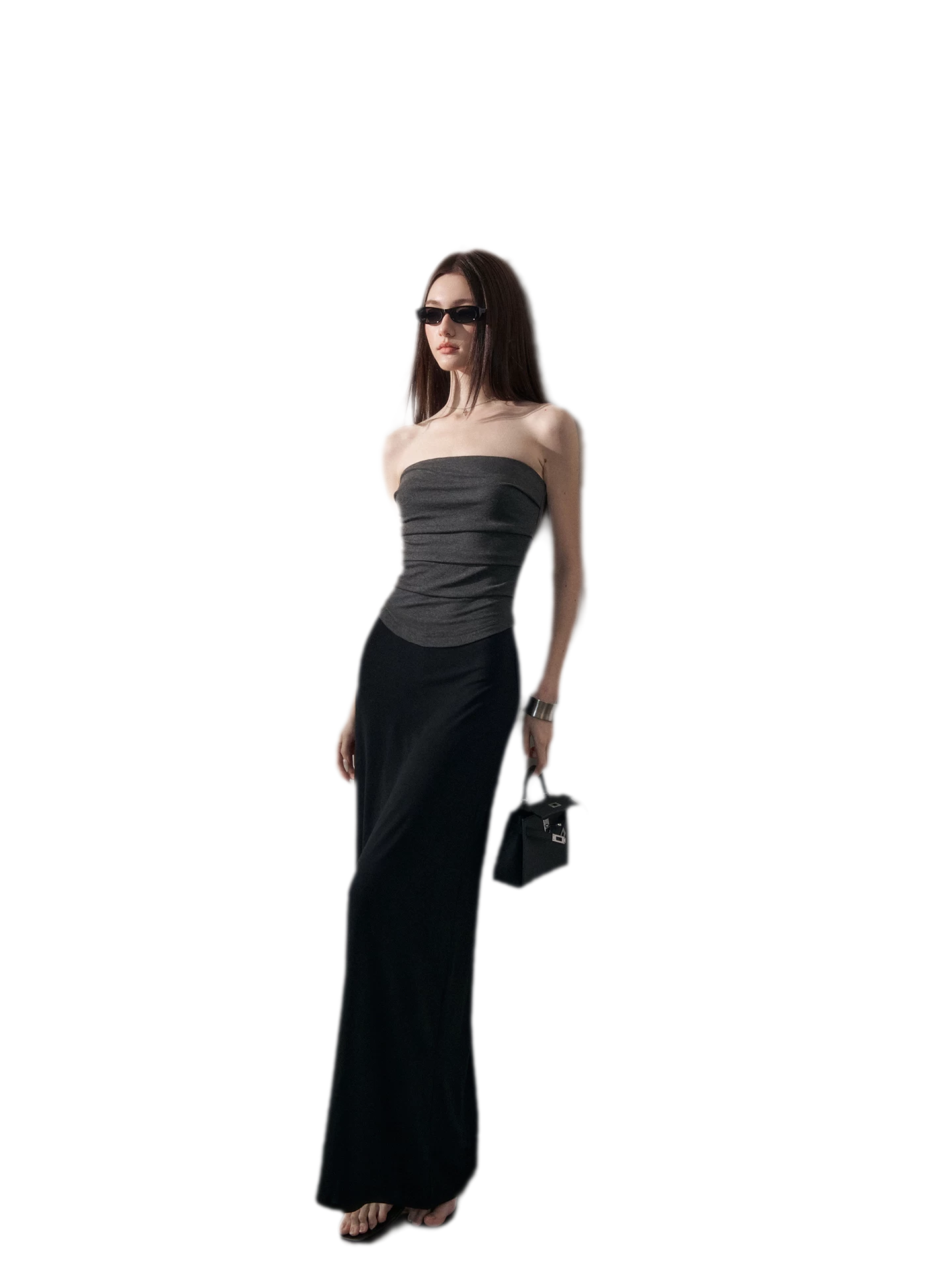 Colorblock Pleated Knit Dress