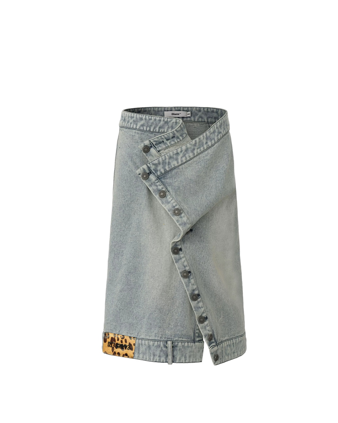 Washed Denim Light Blue Skirt