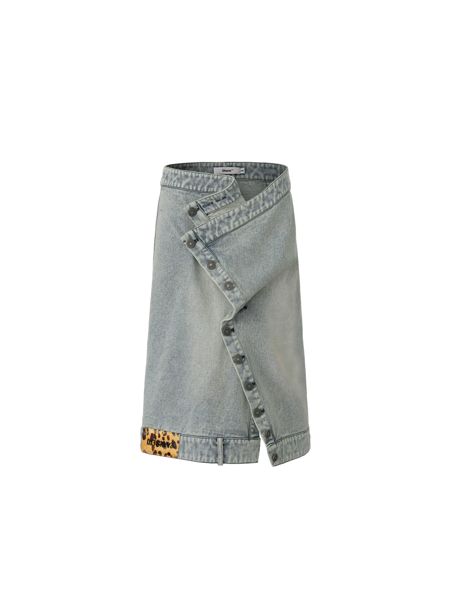 Washed Denim Light Blue Skirt