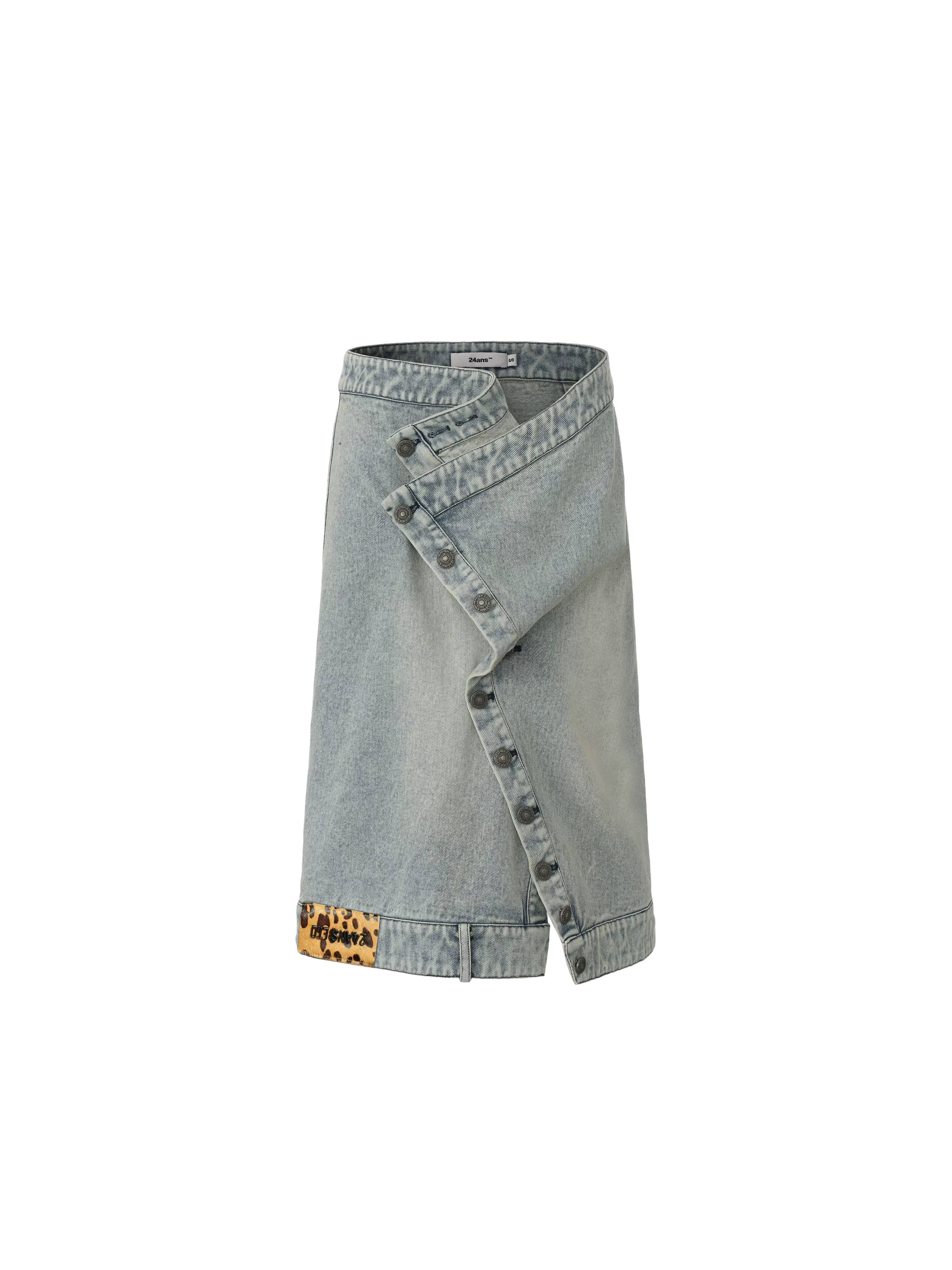 Washed Denim Light Blue Skirt