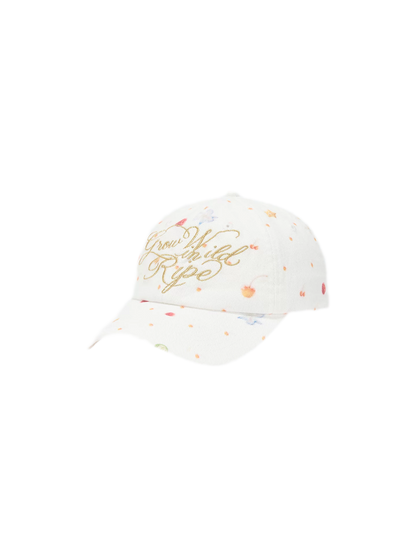 Fruit Print Embroidered Cap