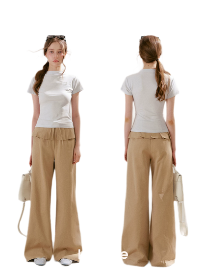Pleated Wide-Leg Pants