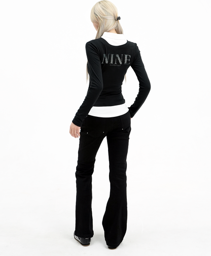 Contrast Layered Long Sleeve Top
