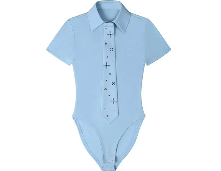 Detachable Tie Short Jumpsuit