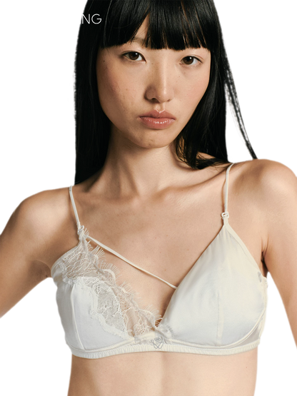 Silk Lace Triangle Bra