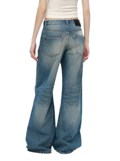 Vintage Wash Wide Jeans