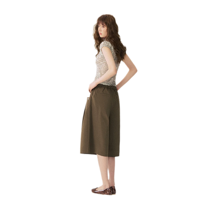 Polka Dot Ruched T-Shirt
