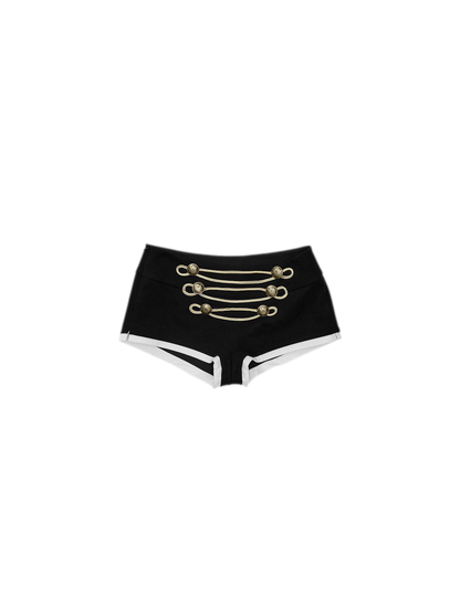 Metal Button Suit Shorts