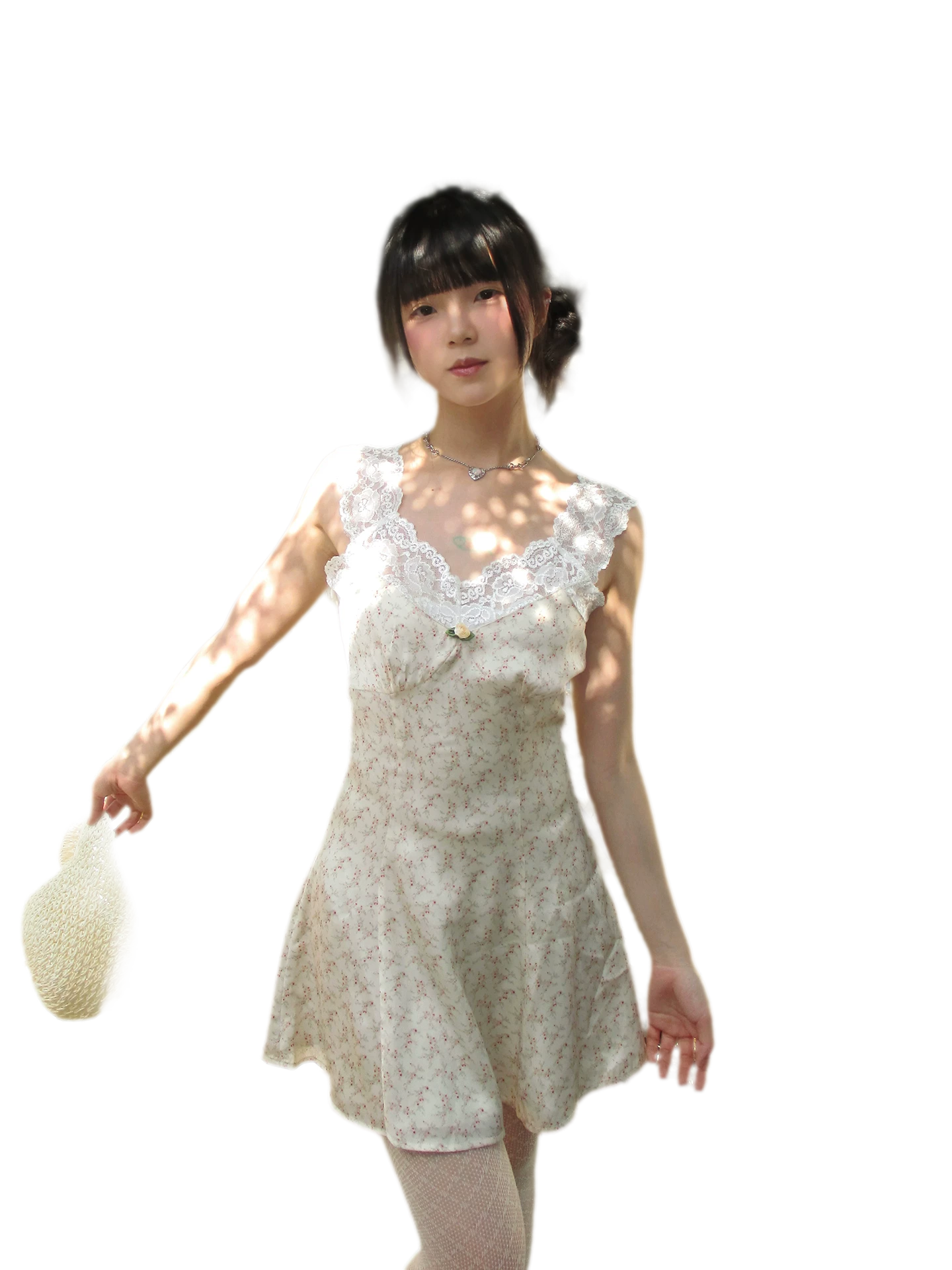 Vintage Leopard Lace Splice A-Line Dress
