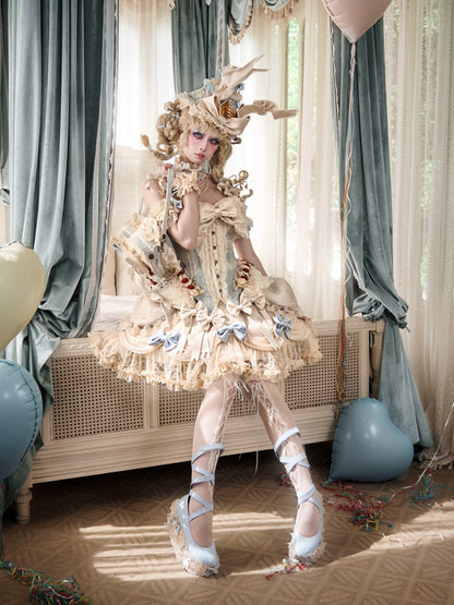 Ruffled Fishbone Corset Top