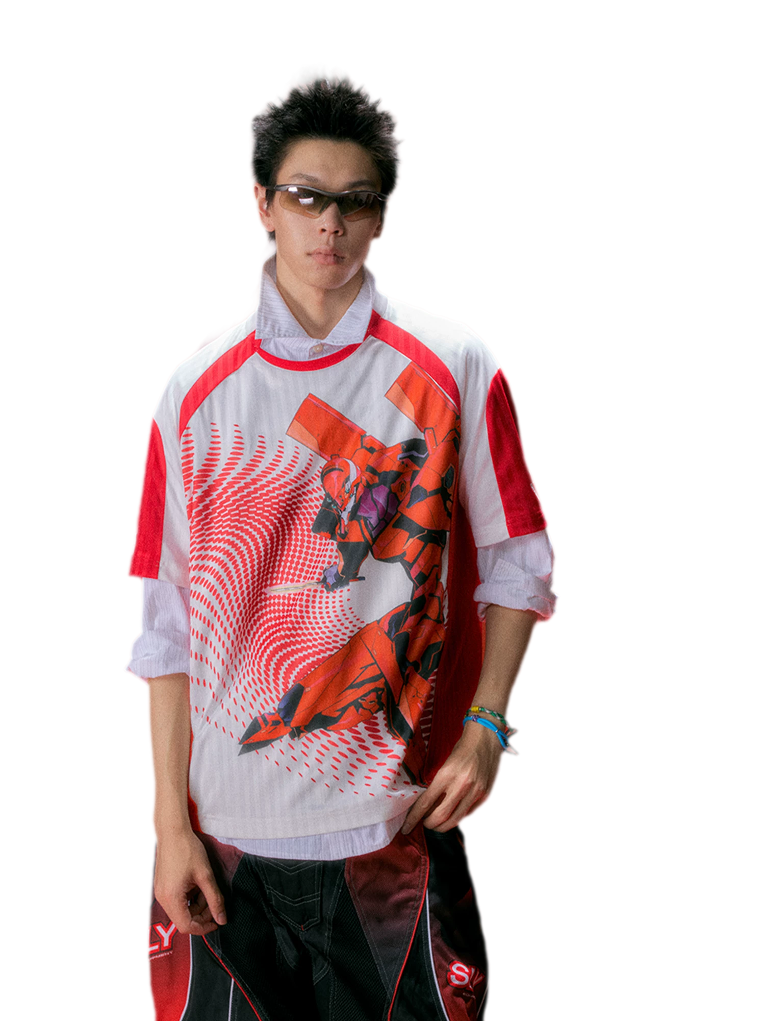 Digital Print Raglan Jersey T-Shirt