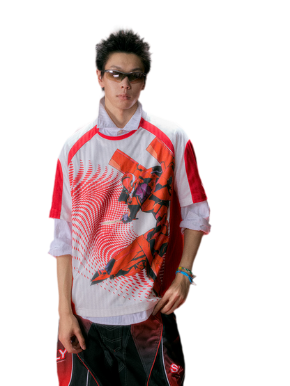 Digital Print Raglan Jersey T-Shirt