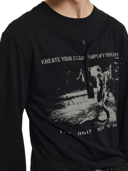 Modal Henley Long-Sleeve T-Shirt