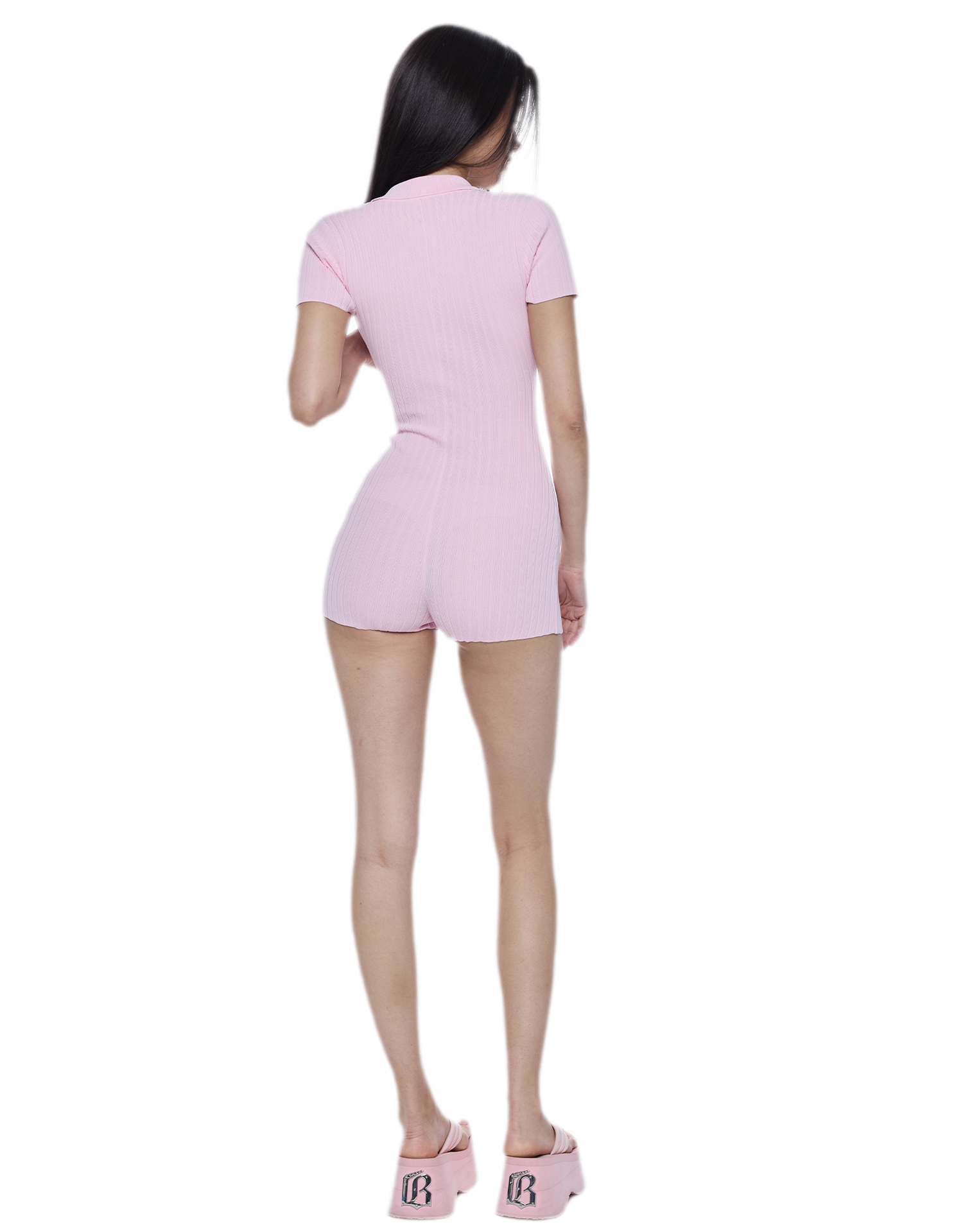 Ribbed Slim Romper