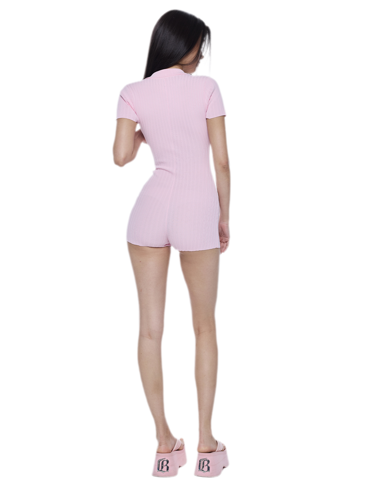 Ribbed Slim Romper