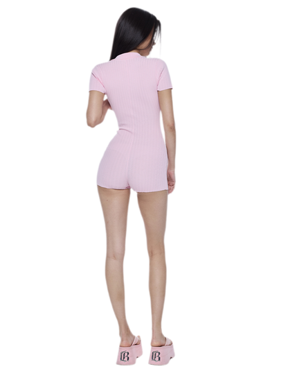 Ribbed Slim Romper