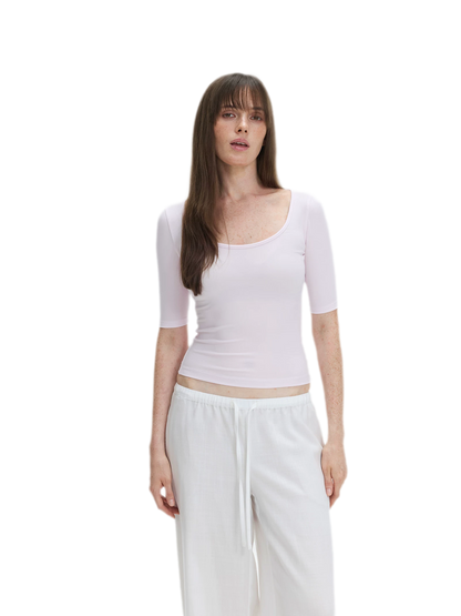 Soft U-Neck Slim-Fit T-Shirt