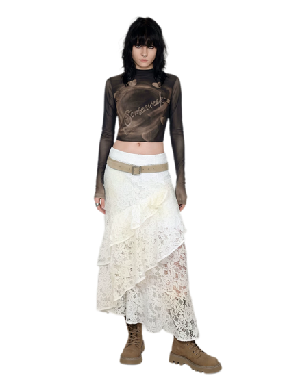 Gradient Eclipse Mesh Turtleneck