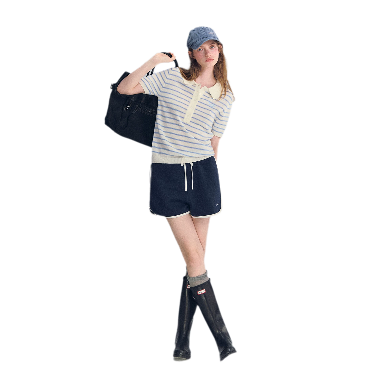 Embroidered Piping Shorts