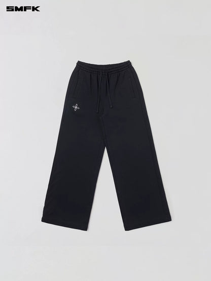 Cross Statue Wide-Leg Cotton Sweatpants