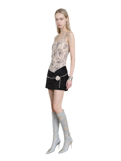 Floral Printed Fitted Camisole Dress