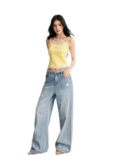Colorblock Cable Knit Camisole