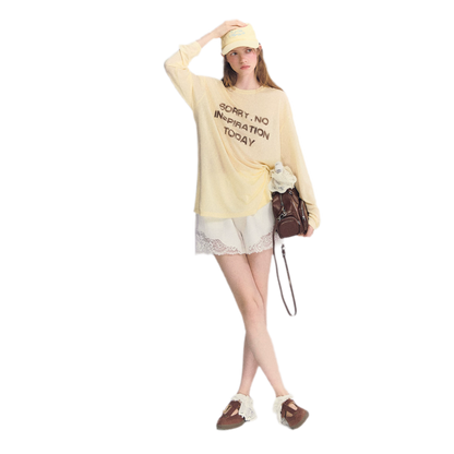 Lace Trim Cotton Shorts