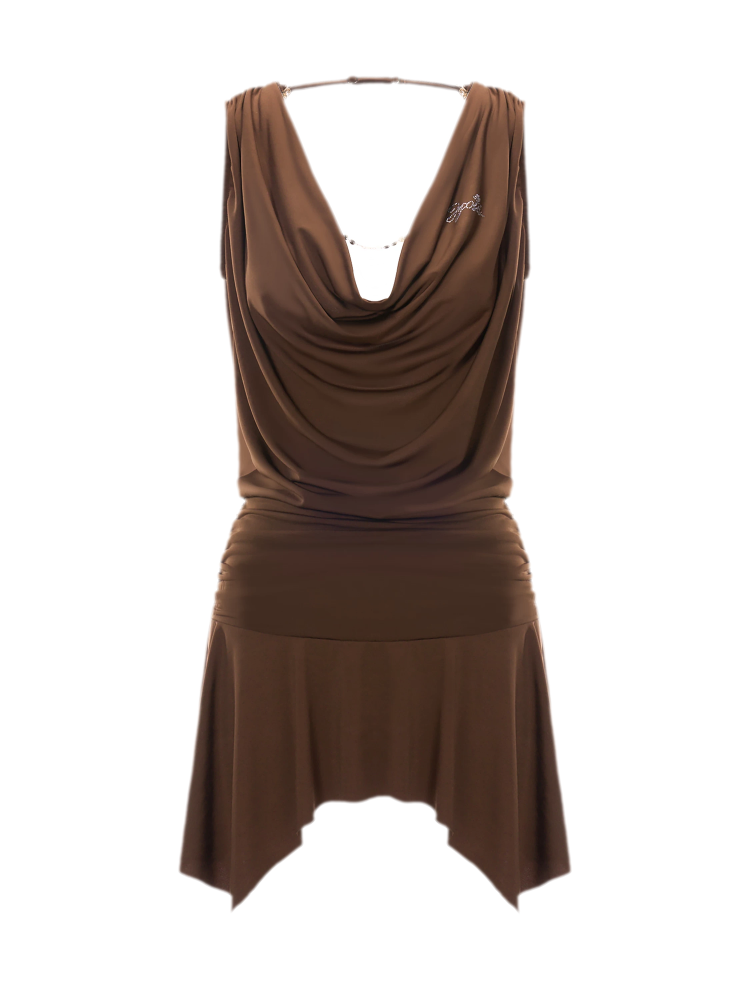 U-Neck Irregular Hem Sleeveless Dress