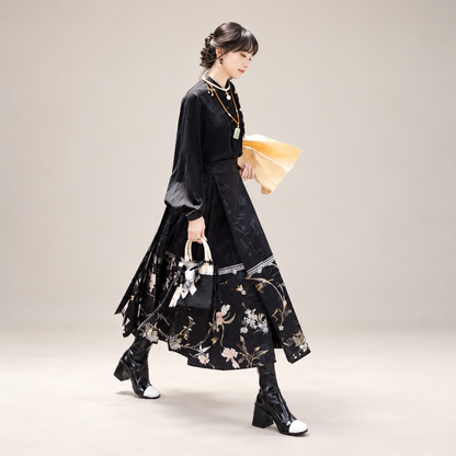 嵌锦 Inlaid Brocade Jacquard Mamian Skirt